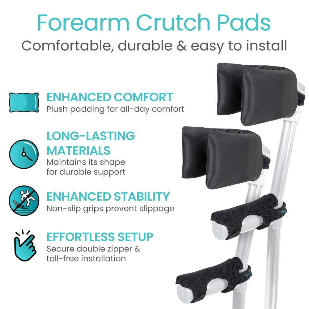 Standard Forearm Crutch Pads - SupplyingSeniors.com