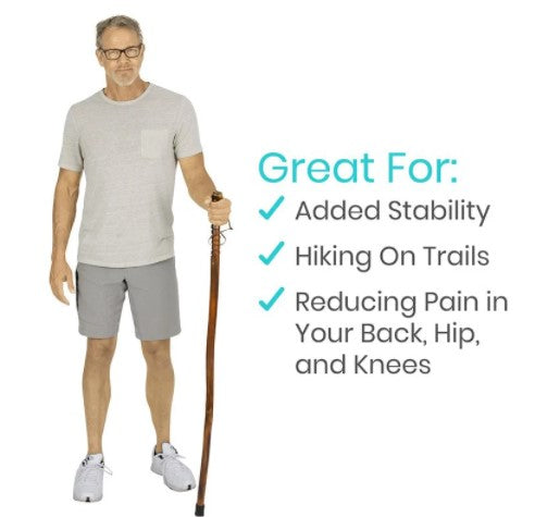 Wooden Walking Stick (2 Pack) - SupplyingSeniors.com