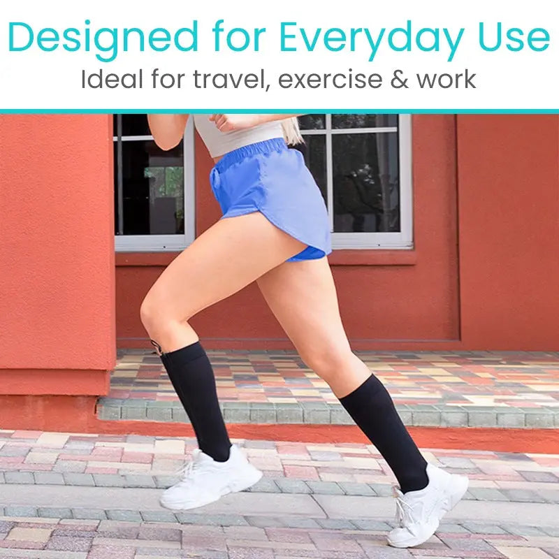 Zippered Knee High Compression Stockings 15-20mmHg - SupplyingSeniors.com
