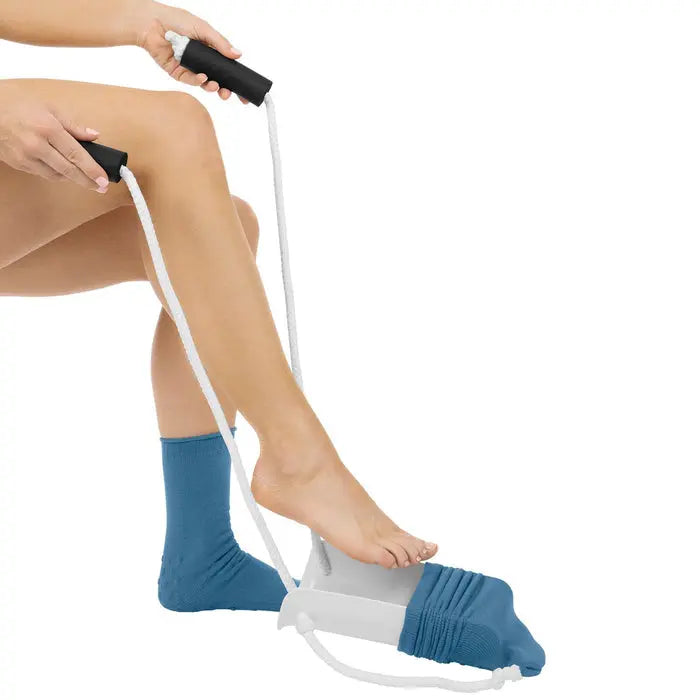 Sock Aid Helper Arthritis Mobility Assist Foam Handles Adjustable SupplyingSeniors.com
