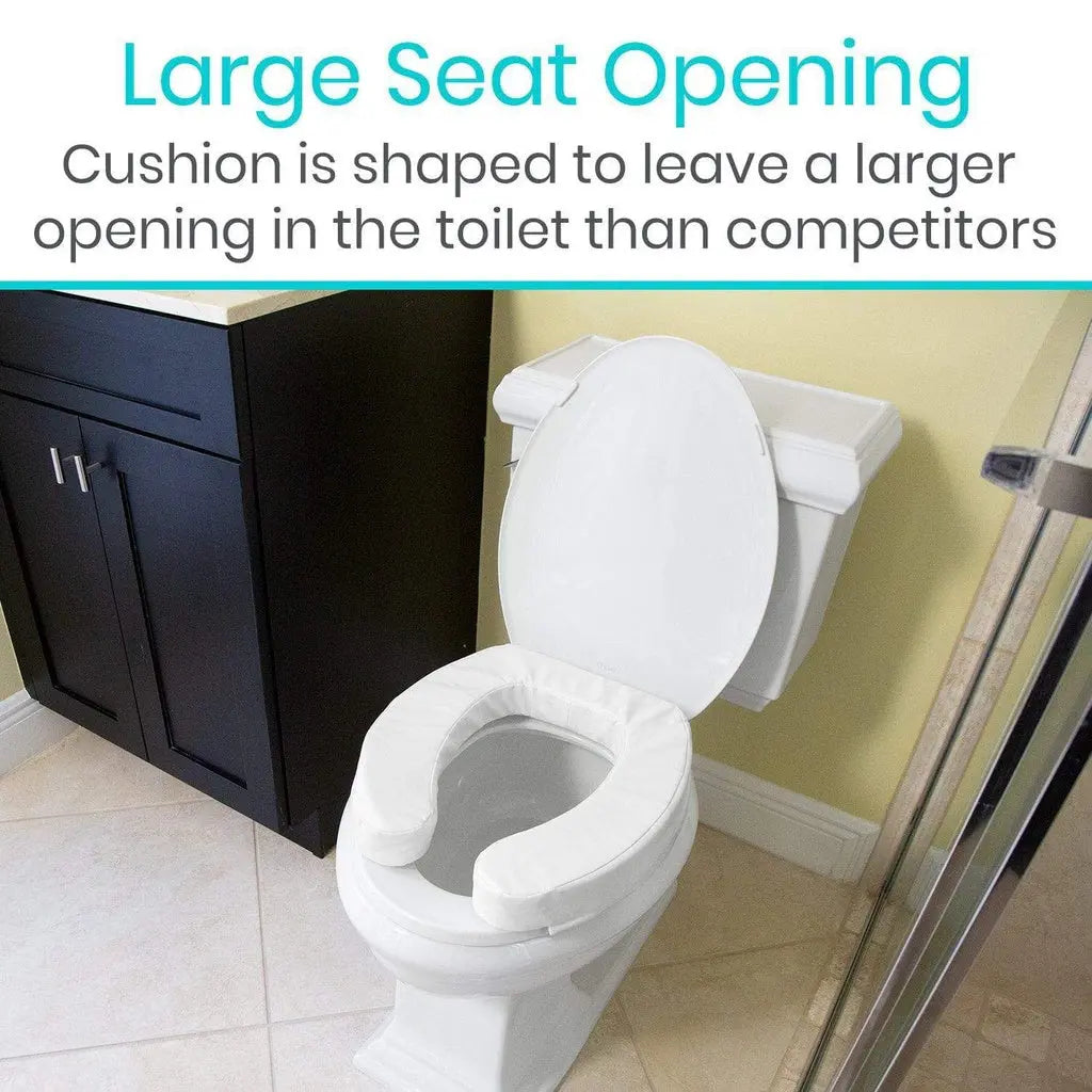 Cushioned Toilet Seat Riser 2'' Soft SupplyingSeniors.com