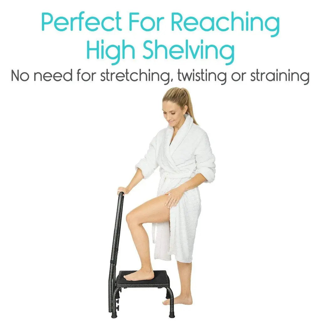 Step Stool with Handrail SupplyingSeniors.com