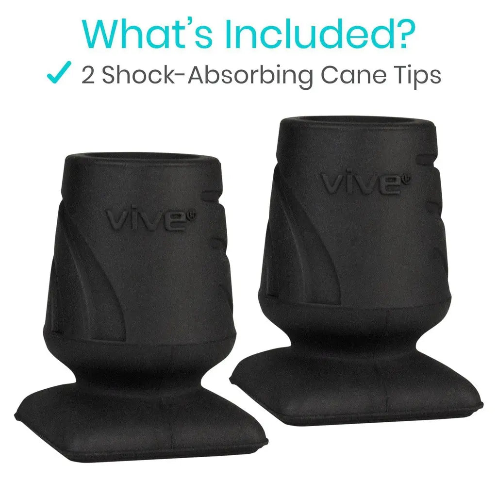 Shock Absorbing Cane Tip (2 Pack) SupplyingSeniors.com