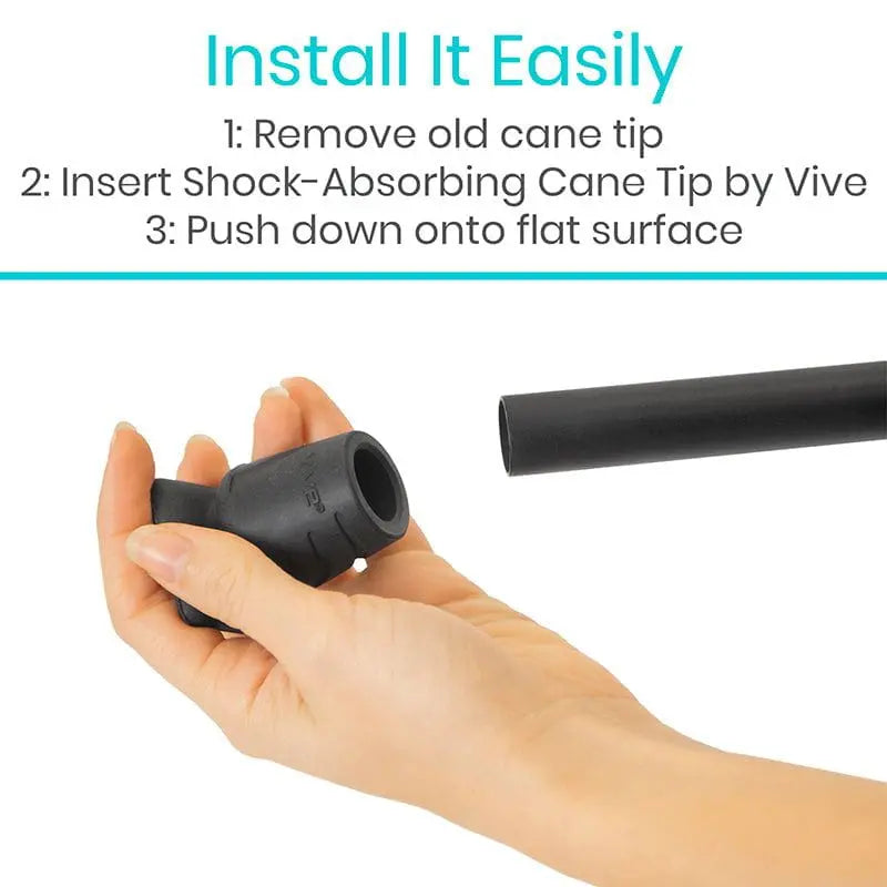 Shock Absorbing Cane Tip (2 Pack) SupplyingSeniors.com