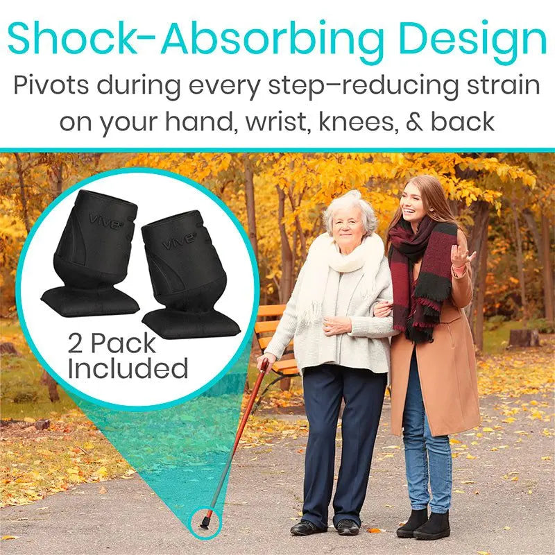 Shock Absorbing Cane Tip (2 Pack) SupplyingSeniors.com