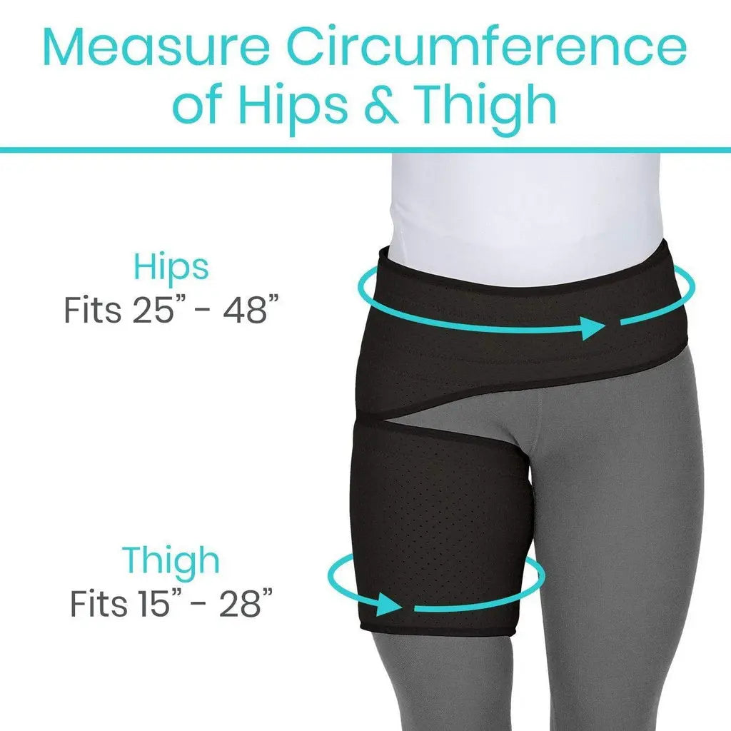 Groin Brace – Compression Wrap for Groin, Hamstring & Quad Muscle Support SupplyingSeniors.com