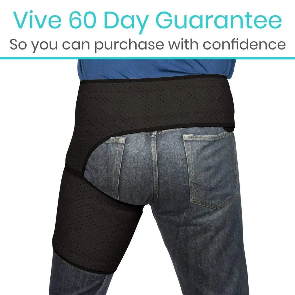 Groin Brace – Compression Wrap for Groin, Hamstring & Quad Muscle Support SupplyingSeniors.com