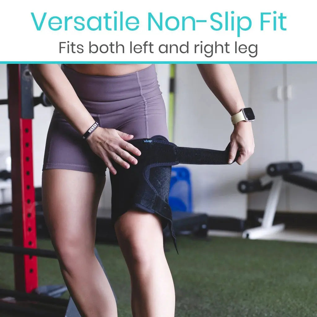 Thigh Brace – Compression Wrap for Hamstring, Quad & Groin Muscle Support SupplyingSeniors.com
