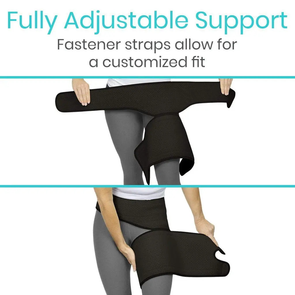Groin Brace – Compression Wrap for Groin, Hamstring & Quad Muscle Support SupplyingSeniors.com