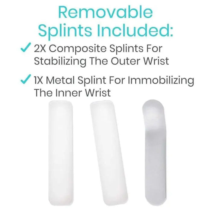 Dual Wrist Splint Carpal Tunnel Brace 3 Removable Adjustable SupplyingSeniors.com