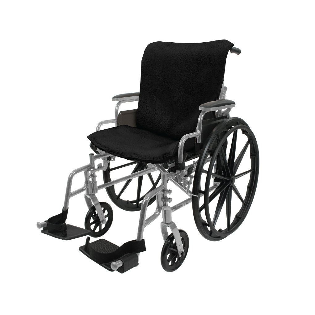 Sheepskin Wheelchair Seat & Backrest Pad SupplyingSeniors.com
