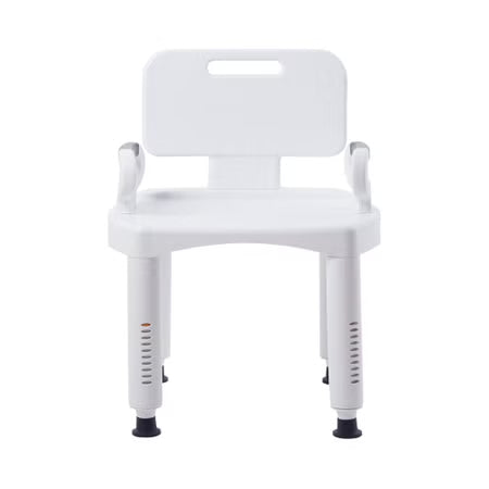 McKesson Bath Bench Removable Arms, Plastic Frame Backrest, 350 lb Capacity