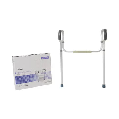 McKesson Toilet Safety Rail Gray Aluminum 19-23.5", 300 lb Capacity