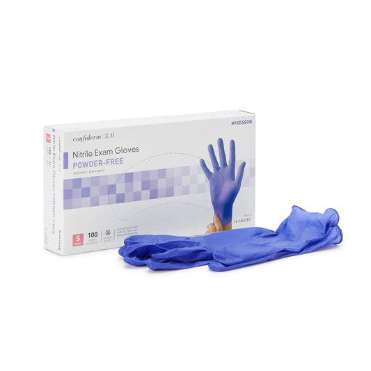 McKesson Confiderm 3.0 Exam Glove Nitrile Small, 100 per Box