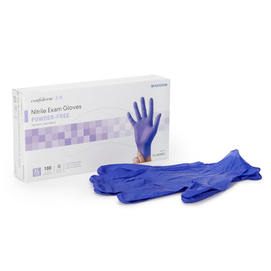 McKesson Confiderm 3.0 Exam Glove Nitrile X-Large, 100 per Box