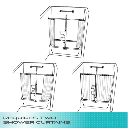 Stander. Wonder Bathtub Pole - With Pivoting Curve Grab Bar - White