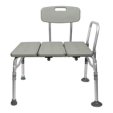 McKesson Bath Transfer Bench, Removable Arm Rail, 400 lb Capacity