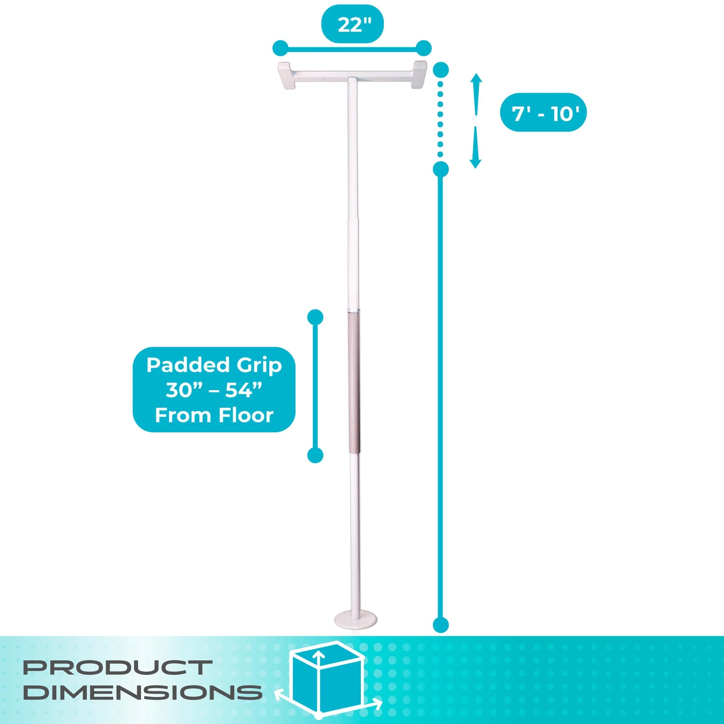 Stander Wonder Pole Slim - White / Black