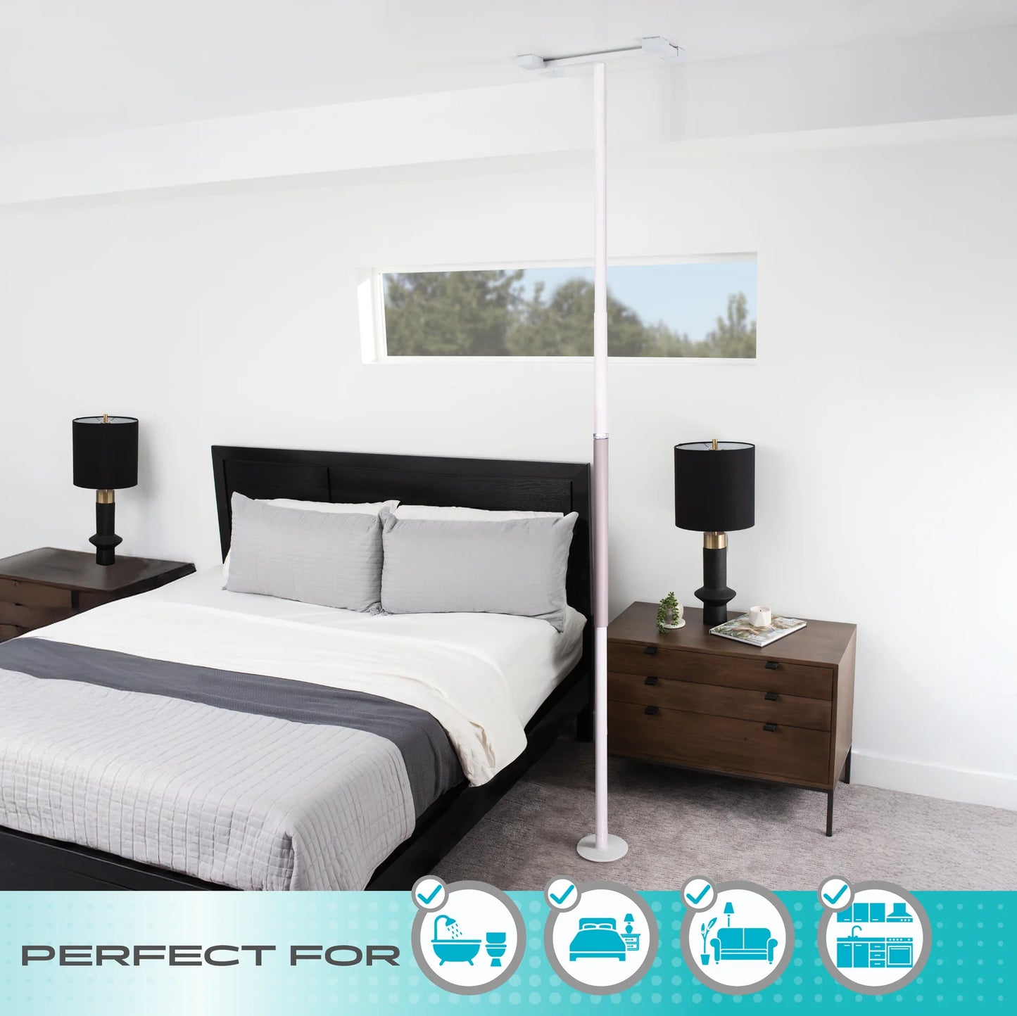 Stander Wonder Pole Slim - White / Black