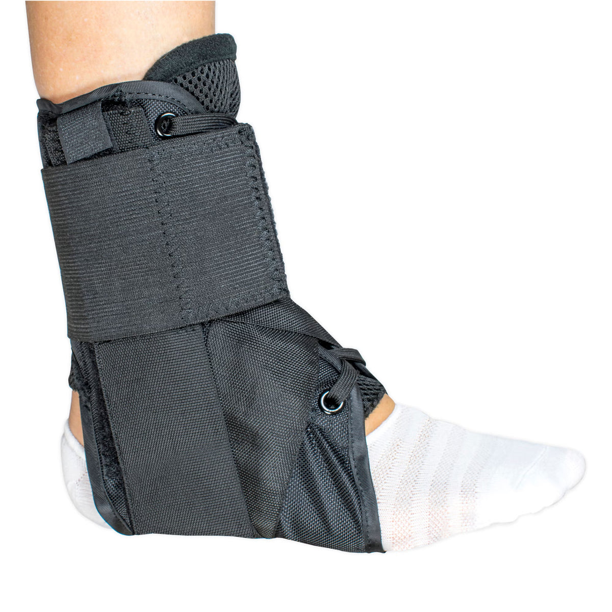 McKesson Lace-Up Ankle Support Brace with Figure-8 Straps – Medium, Left or Right Foot
