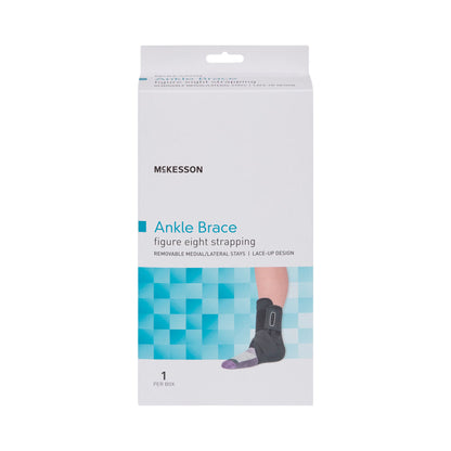 McKesson Lace-Up Ankle Support Brace with Figure-8 Straps – Large, Left or Right Foot