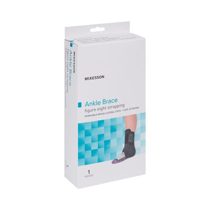 McKesson Lace-Up Ankle Support Brace with Figure-8 Straps – Large, Left or Right Foot
