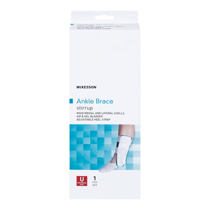 McKesson Adjustable Ankle Support Brace – Hook-and-Loop Strap, One Size Fits Most