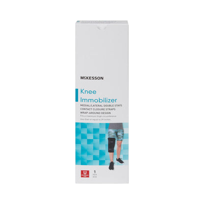 McKesson 12" Knee Immobilizer – Rigid Post-Op Knee Splint, Fits Up to 29" Thigh, Left or Right Knee