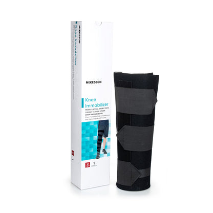 McKesson 12" Knee Immobilizer – Rigid Post-Op Knee Splint, Fits Up to 29" Thigh, Left or Right Knee