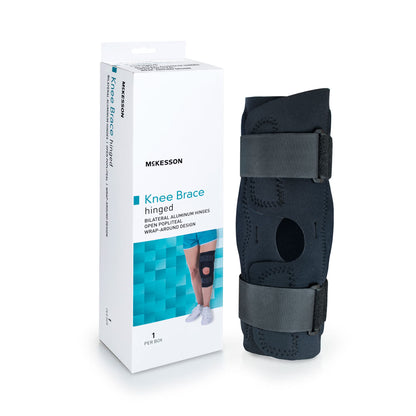McKesson Wraparound Knee Brace with D-Ring Straps – Large (20.5" - 23"), Left or Right Knee