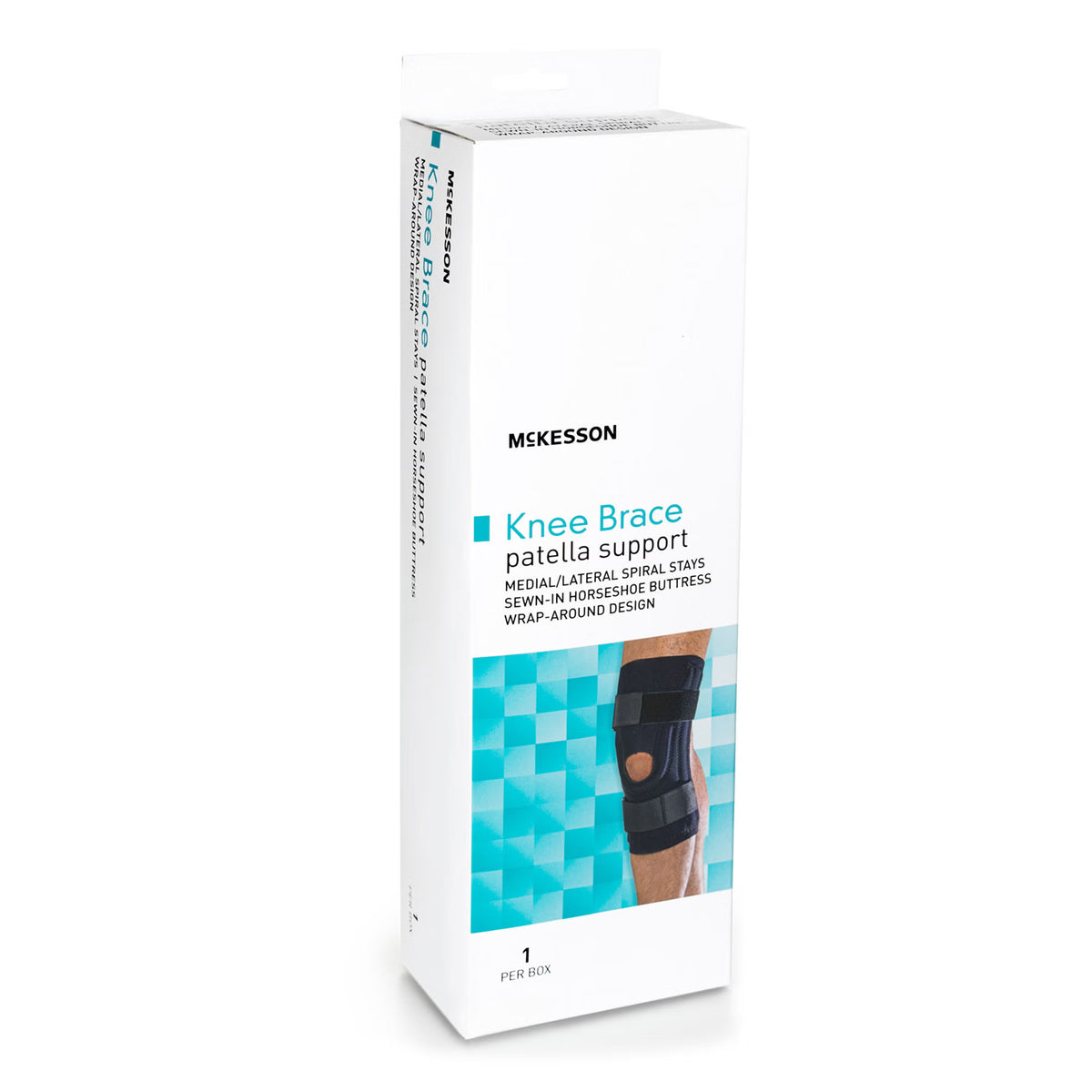McKesson Pull-On Knee Brace with D-Ring Straps – Large (20.5" - 23"), Left or Right Knee