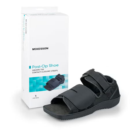 McKesson Post-Op Shoe, Large - Unisex Black