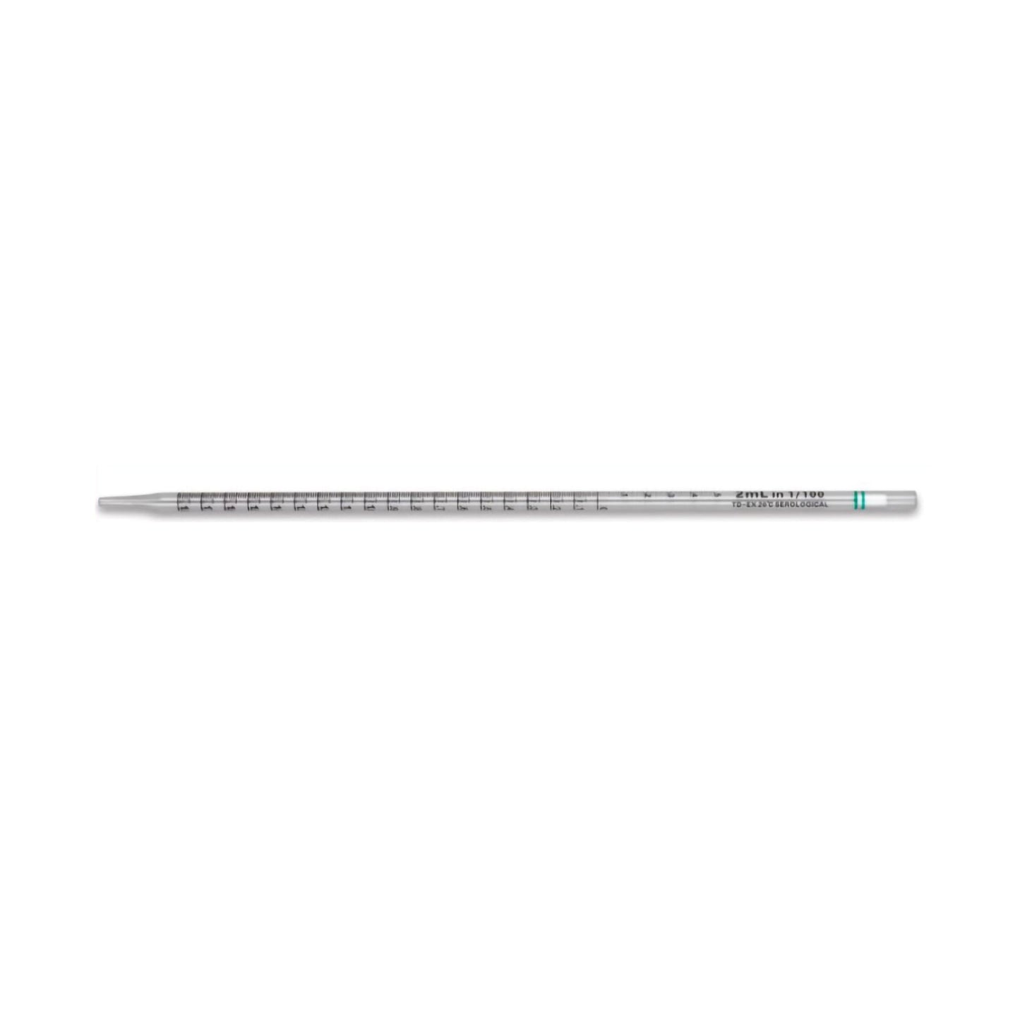 Serological Pipette McKesson 25 mL 0.2 mL Graduation Increments / 10 mL Negative Graduations Sterile PIPETTE, SEROLOGICAL STD TIP STR RED BAND 25ML (200/CS)