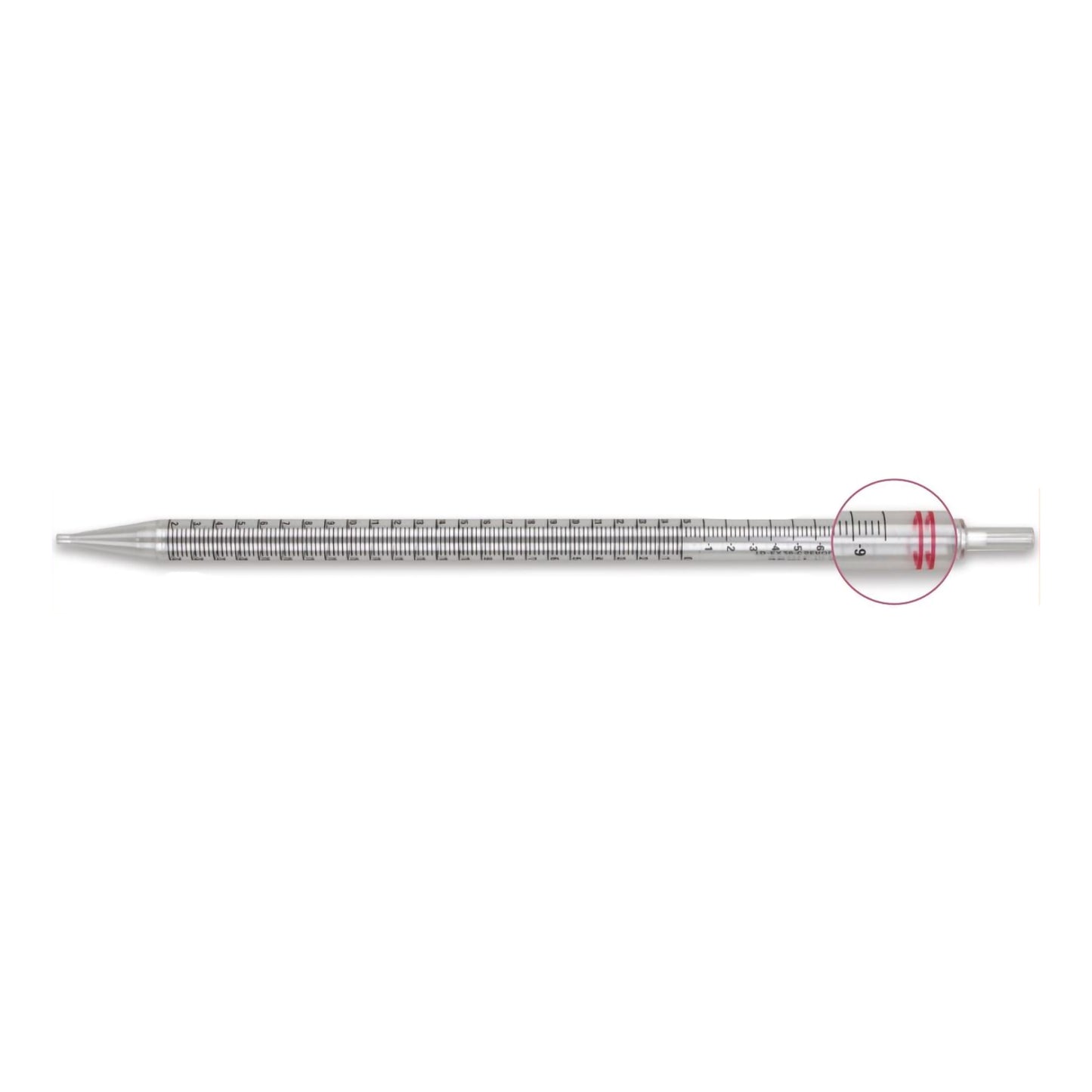 Serological Pipette McKesson 25 mL 0.2 mL Graduation Increments / 10 mL Negative Graduations Sterile PIPETTE, SEROLOGICAL STD TIP STR RED BAND 25ML (200/CS)