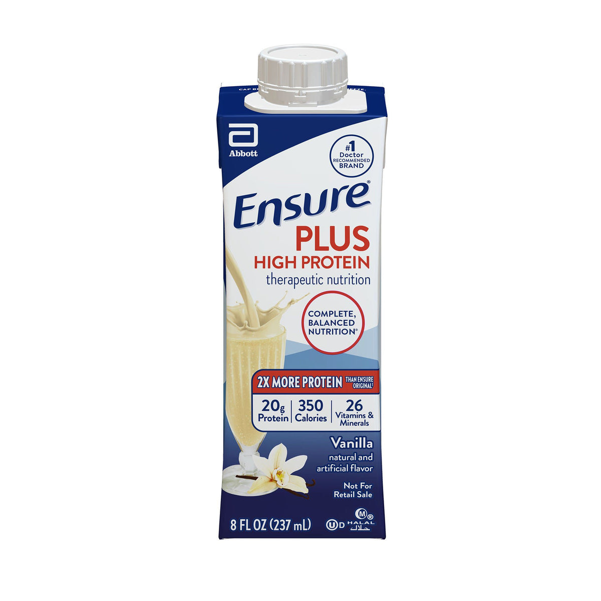 Oral Supplement Ensure® Plus High Protein Vanilla 8 oz. Bottle