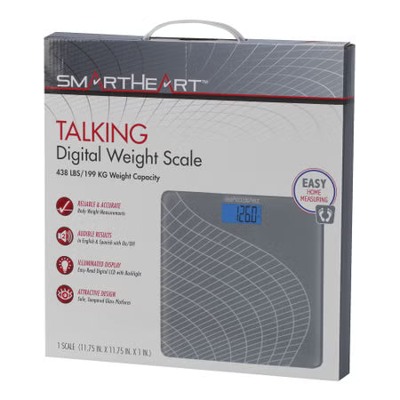 Veridian Digital Floor Scale with Talking Display, 438 lb Capacity