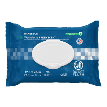 McKesson Personal Cleansing Wipes, Scented - 96 Count Soft Pack