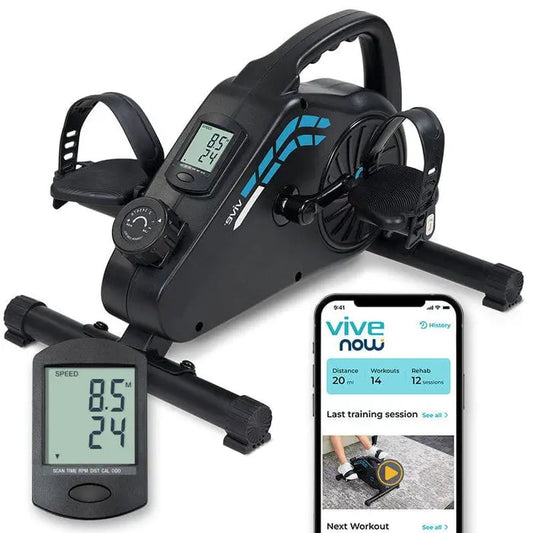 Portable Pedal Exerciser Under Desk Bike LCD Magnetic Resistance SupplyingSeniors.com