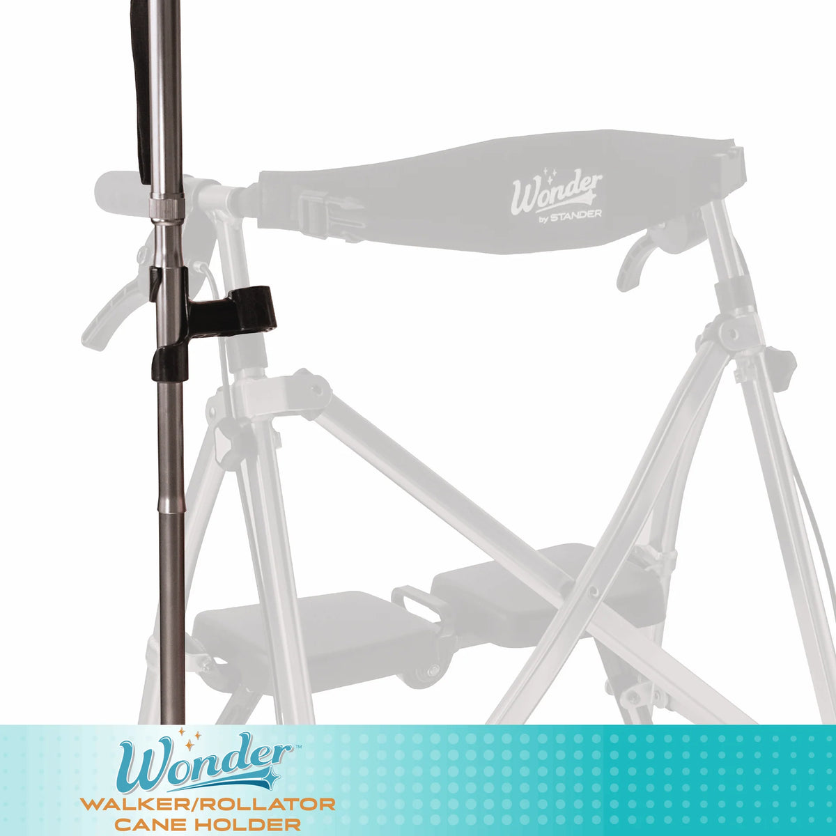 Stander Walker-Rollator Cane Holder