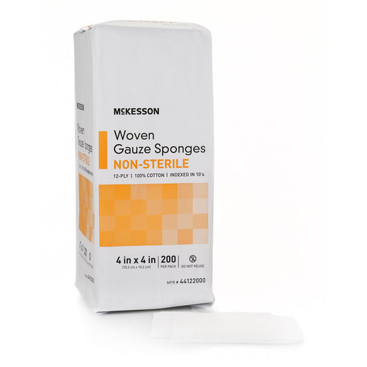 McKesson Gauze Sponges 4x4 12-Ply Pack of 200