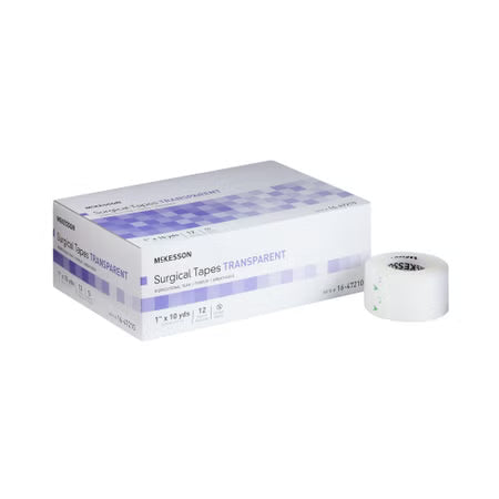 McKesson Transparent Medical Tape 1 Inch Box of 12