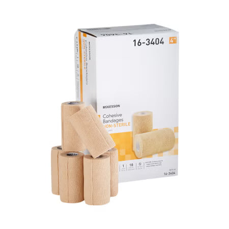 McKesson Self-Adherent Cohesive Bandages 4 Inch Case of 18