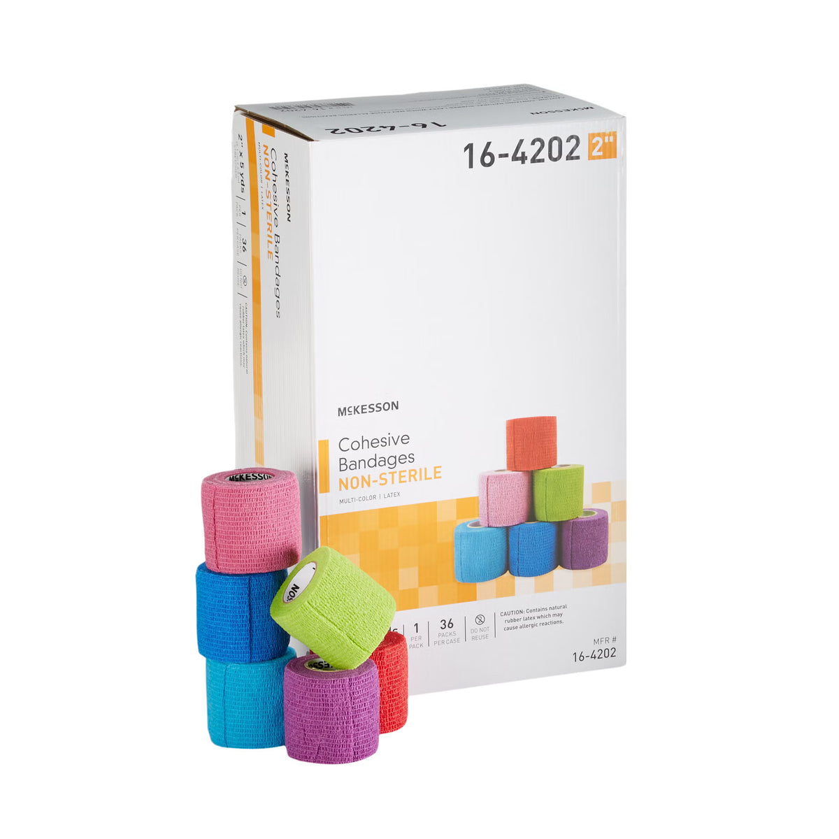 McKesson Self-Adherent Cohesive Bandage 2 Inch Multi-Color