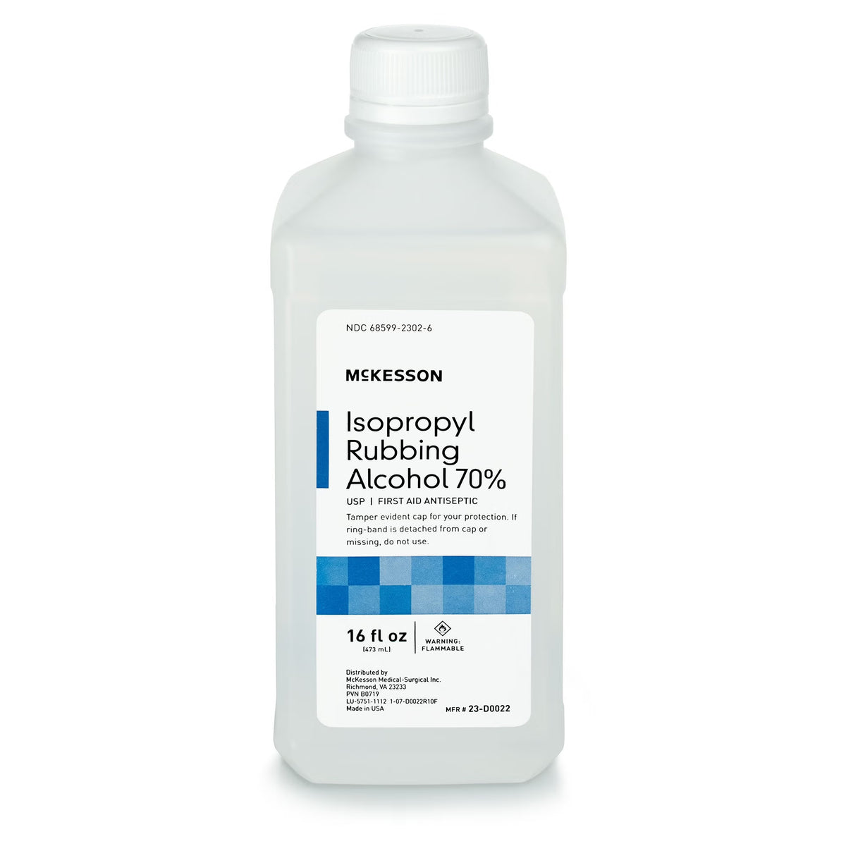 McKesson Antiseptic Isopropyl Alcohol 70% Topical Liquid 16 oz. Bottle