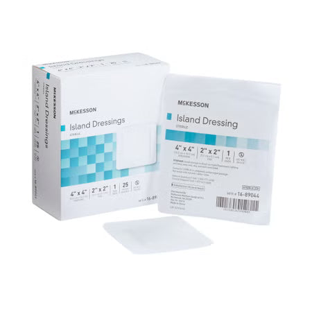 McKesson Island Dressing 4 x 4 Inch Square, Sterile, 25 per Box