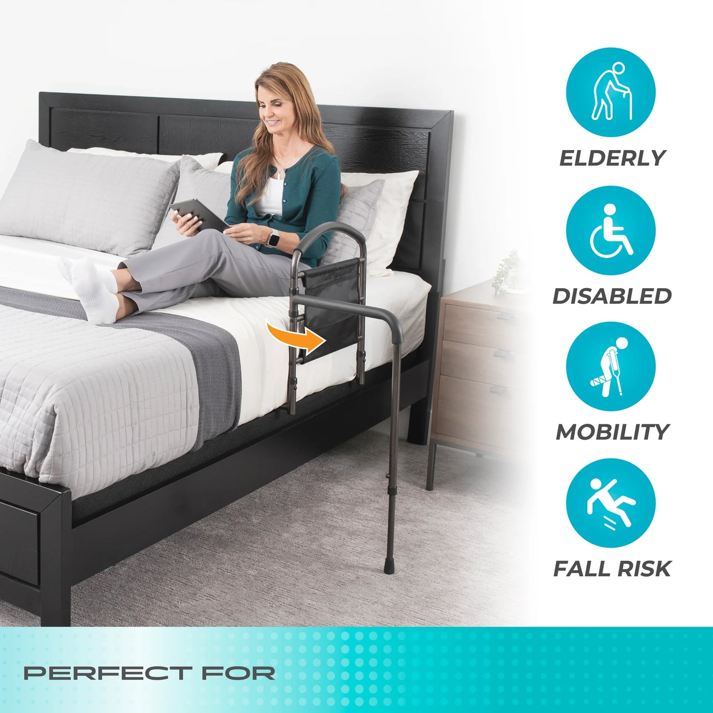 Stander Wonder Mobility Bed Rail (With Mobility Arm)