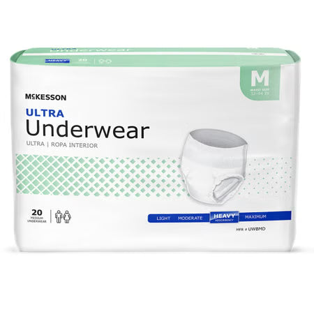 McKesson Ultra Pull-On Underwear, Medium - Heavy Absorbency