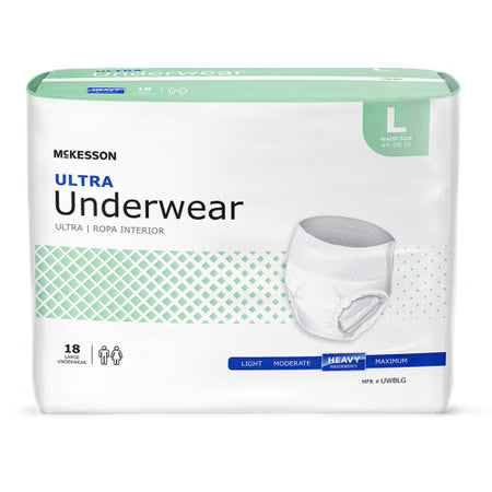 McKesson Ultra Pull-On Underwear, Large - Heavy Absorbency