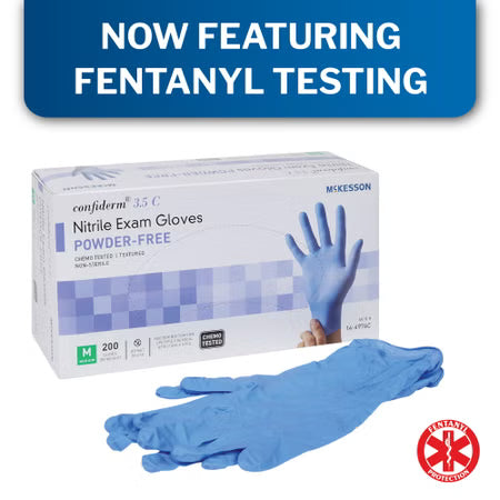 McKesson Confiderm Nitrile Exam Gloves Medium Box of 200