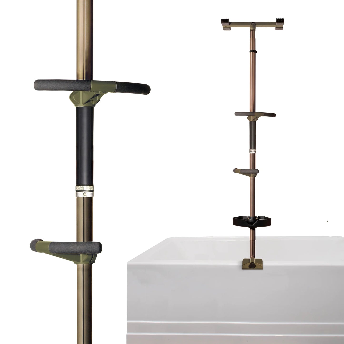 Stander. Wonder Bathtub Pole Premium - Deep Bronze / Graphite